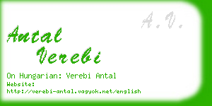 antal verebi business card